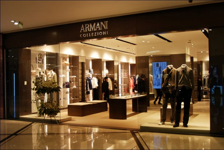 Armani use high intensity led light bulbs