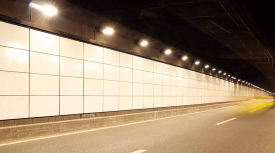 Cooling design of high-power LED tunnel lights