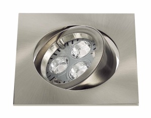 KIT LED PRO CARRÉ 1X4.5 W Brushed Nickel - Ceiling luminaires - Indoor LED luminaires