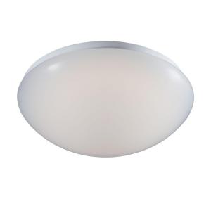 Commercial Electric 11 in. Low Profile White LED Round Puff