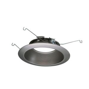 Halo 6 in. Satin Nickel LED Baffle Recessed Lighting Trim