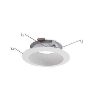 Halo 5 in. Matte White LED Baffle Recessed Lighting Trim