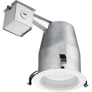 4 in. Recessed Matte White LED Baffle Kit