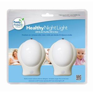 Purely Products 1-Watt White LED Ionizing Night Light and Air Purifier (2-Pack)