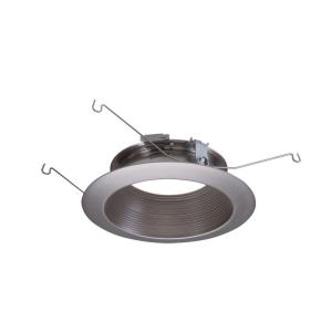 Halo 5 in. Satin Nickel LED Baffle Recessed Lighting Trim