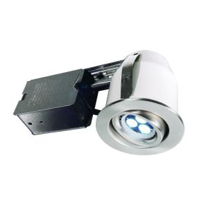 BAZZ 303 Series 3 in. Brushed Chrome LED Recessed Lighting Kit