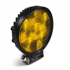 Round 18W Heavy Duty High Powered Amber LED Vehicle Strobe Light Part Number: WVS-A18W-R