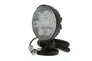 Round 18W Heavy Duty High Powered LED Spot Light with Magnetic Base Part Number: WLCP-CWHP18-R25-DI