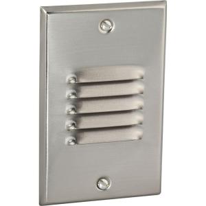 Progress Lighting LED Brushed Nickel Vertical, Louvered Step Light