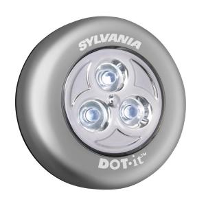 Sylvania Dot-It Silver LED Battery-Operated Stick-On Tap Light