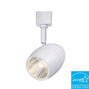 Hampton Bay 1-Light 2.56 In. White LED Dimmable Track Lighting Head