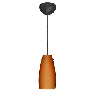 Besa Lighting 1JL-1512-BR Single Light LED Pendant with Bronze Metal Finish from the Tao 10 Collection