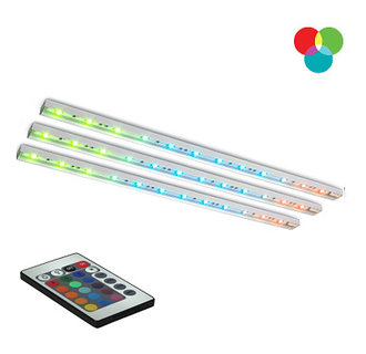 azz Lighting LED102RB Under Cabinet LED Series Three-Light Undercabinet Fixture, with RGB LEDs