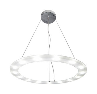 Bazz Lighting LU8001 Orion Series Single-Light Down Lighting Pendant, Finished in Chrome and White