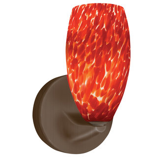 AFX Lighting Bella BESLRD Contemporary / Modern Red Hand Blown Glass LED Wall Sconce from the Bella Collection
