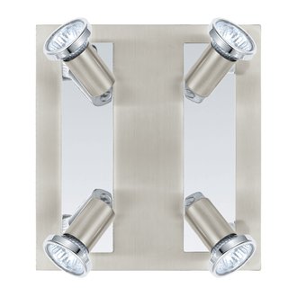 Eglo 200093A Rottelo 4x50W Track Light in Matte Nickel and Chrome Finish