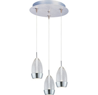 ET2 E94652 Luxe 3 Light Bubble Shade LED Foyer Pendant
