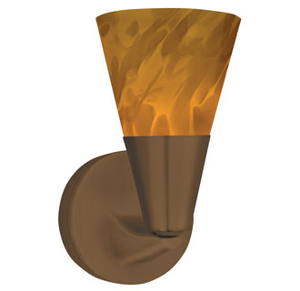 AFX Lighting LASLAM Decorative Contemporary / Modern Hand Blown Amber Glass Sconce from the Laveer Collection