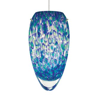 LBL Lighting Sam Blue-Green LED 2-Circuit Rail 1 Light Track Pendant