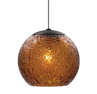 LBL Lighting Mini Rock Candy G LED Dark Amber 6W Monopoint 1 Light Mini Pendant