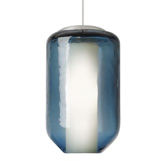 LBL Lighting Mini Mason LED Steel Blue 6W Monopoint 1 Light Pendant