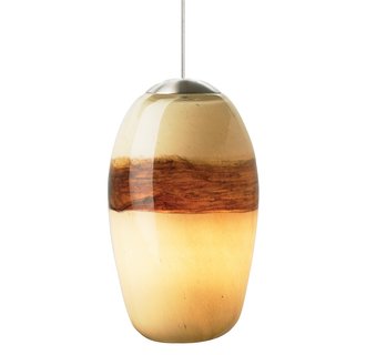 LBL Lighting Emi LED Ivory / Brown 6W Monopoint 1 Light Mini Pendant