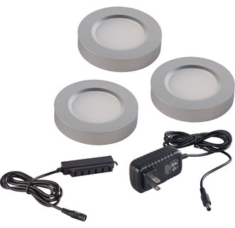 Maxim 53853AL LED Under Cabinet Light Disc Starter Kit from the CounterMax MX Collection
