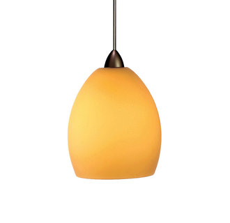 WAC Lighting MP-LED524-AM LED Monopoint Sarah Pendant with Amber Glass - Canopy Included