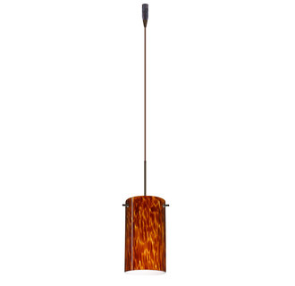 Besa Lighting RXL-4404-BR Single Light LED Pendant with Bronze Metal Finish from the Stilo 7 Collection