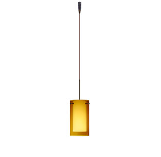Besa Lighting RXL-G440-BR Single Light LED Pendant with Bronze Metal Finish from the Pahu 4 Collection