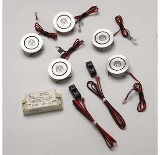 Alico Lighting WLE138C32K-0-5 Contemporary / Modern 5 Light Adjustable 5 LED Light Kit