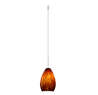 Besa Lighting XL-1713-SN Single Light LED Pendant with Satin Nickel Metal Finish from the Pera 6 Collection
