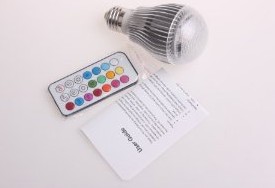 LED RGB 9W E27 Light Bulb