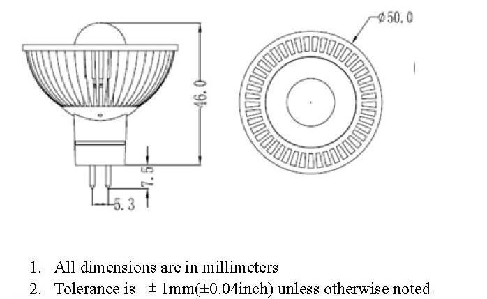 China led light manufacturer 10W CREE MR11 led spot lighting