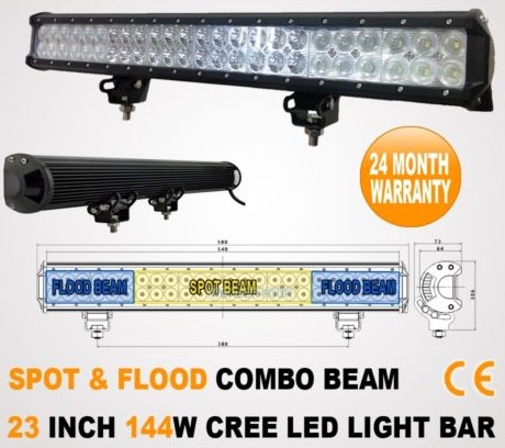 23 INCH 144W CREE LED SPOT LIGHT