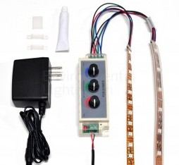 RGB LED Strip Light with 3-Channel Dimmer 