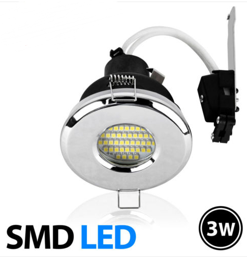 IP65 3W SMD LED Recessed GU10 Bathroom Shower Light Downlight