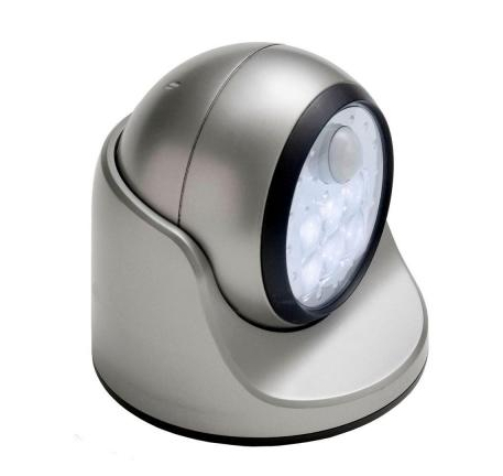 Outdoor Silver 6-LED Wireless Weatherproof Porch-Light