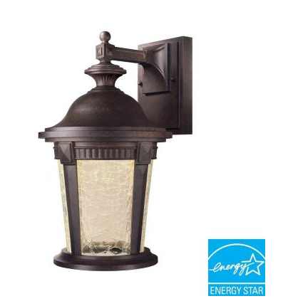 Wall-Mount Outdoor Mystic Bronze 9 in. LED Lantern