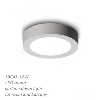 Home decoration surface mounted 12w smd led downlight