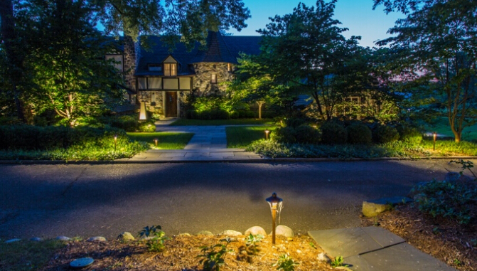 LED lighting used in the landscape project