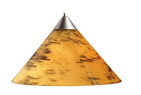 1-Light Hanging Amber Drift Mini-Pendant