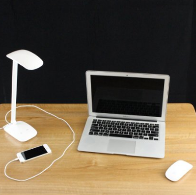Color Touch Dimming LED Desk Lamp with USB Charging Port