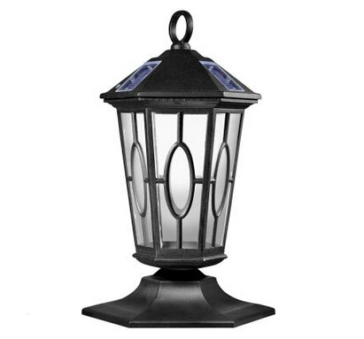 Outdoor Black Solar LED Hanging Lantern