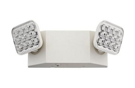 Wall-Mount White LED Emergency Fixture Unit with Adjustable Optics