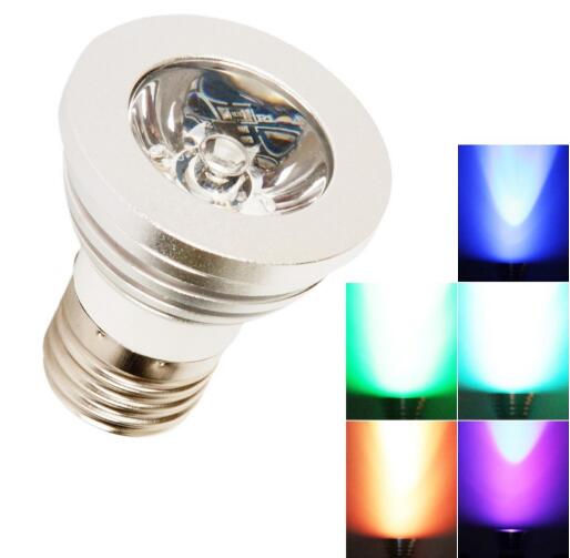 E27 3W 16 Colors RGB Remote Control LED Spot light