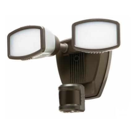 Head Dual Detection Zone Bronze LED Motion Flood Light