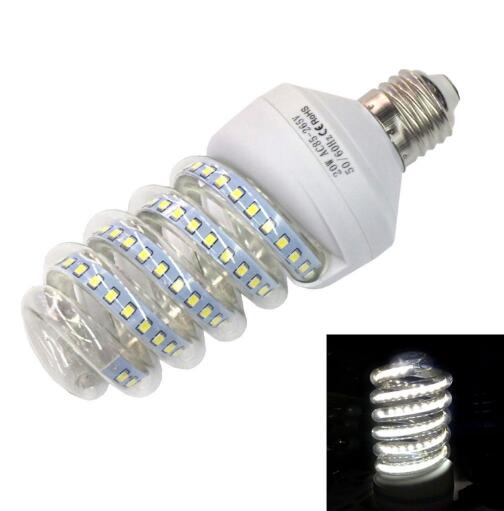 E27 20W 1600LM Spiral Section LED Lamp
