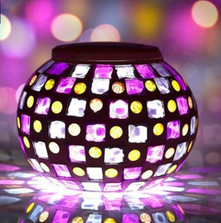 Solar Power Mosaic Colorful LED Light