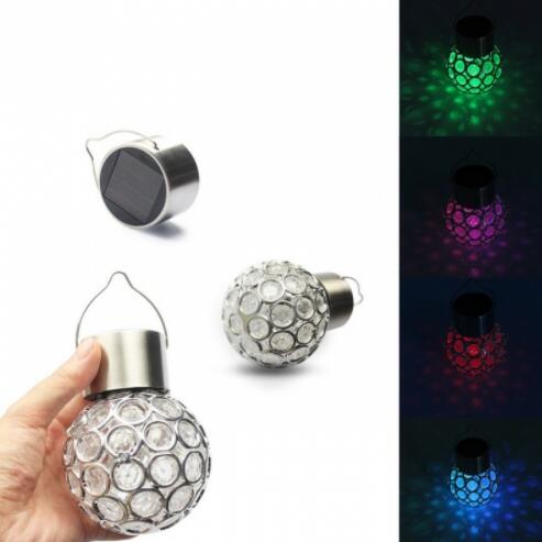 3pcs Solar Ball Garden Hang Outdoor LED Lamp